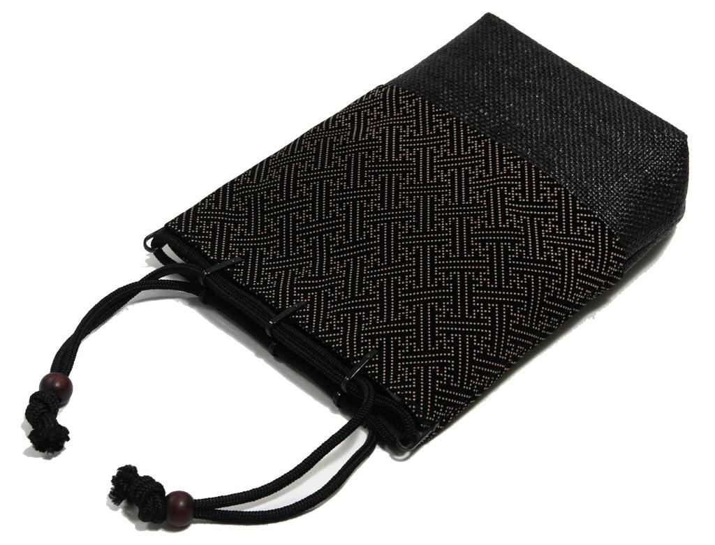 Saya Pattern Inden Style Shingen Bag Drawstring Bag Made In Japan [Hasegawa] Men's