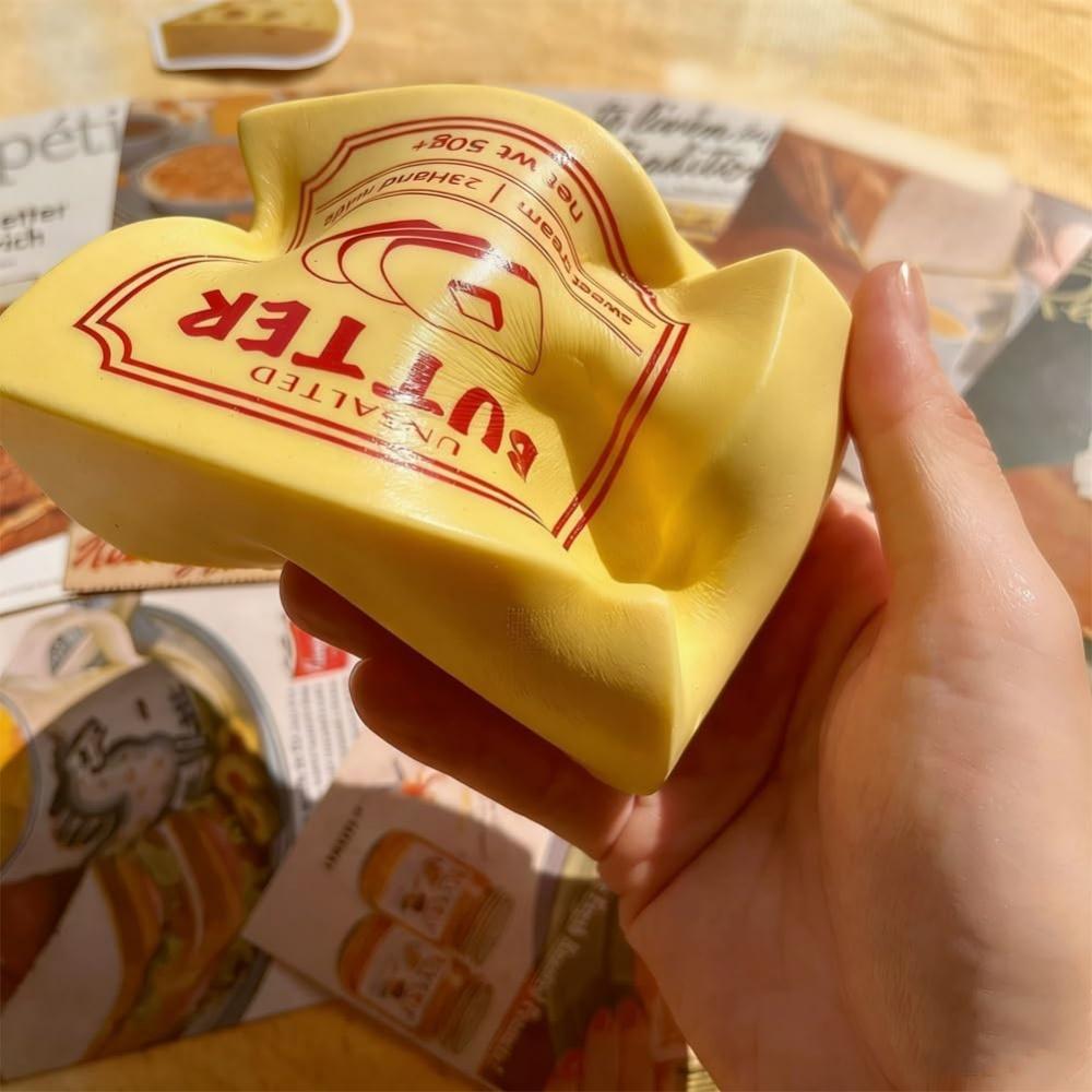 Butter Squishy Bread Viral Slow Rising Cute Butter Squeeze Stress Balls Realistic Food Squeeze Toy For Anxiety Stress Relief