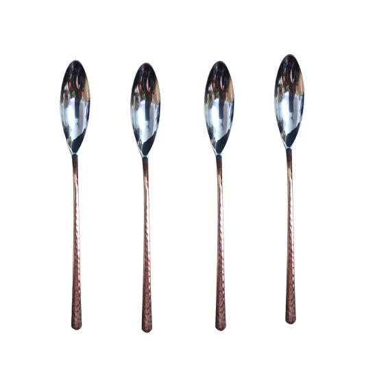 

@ Steel Copper And Steel Cutlery Spoon Set For Serveware Set 4 Zr-2800-60%Off
