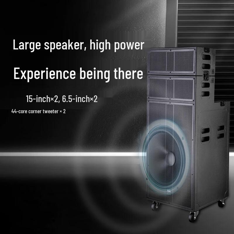 Runpu Professional Dual 15-inch 3-Way Outdoor Trolley Speaker (CN version)