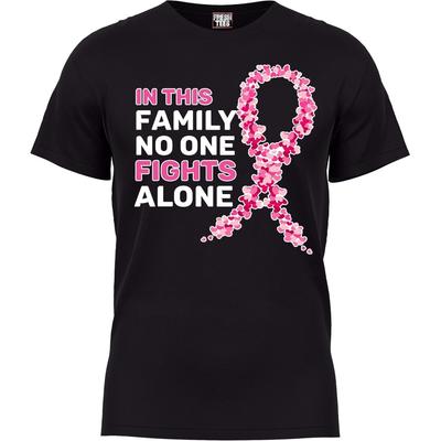 Fresh Tees In This Family No One Fight Alone T-Shirt _ Breast Cancer Awareness Shirts for Women_Men