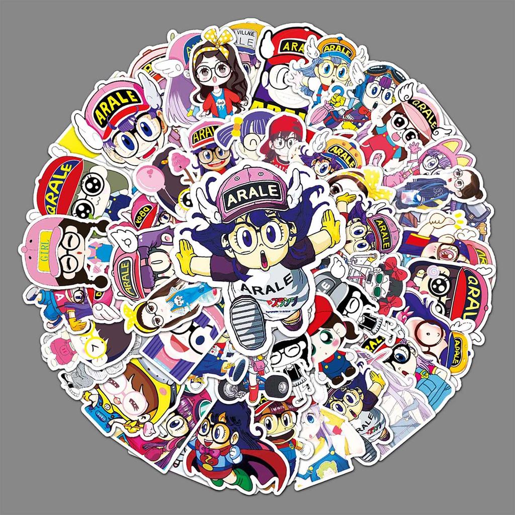 50 Cartoon Cartoon Doodle Suitcase Trolley Case Laptop Waterproof Car Stickers