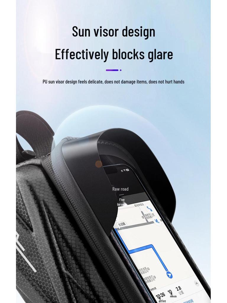 Mountain Bike Waterproof Phone Holder & Front Storage Bag
