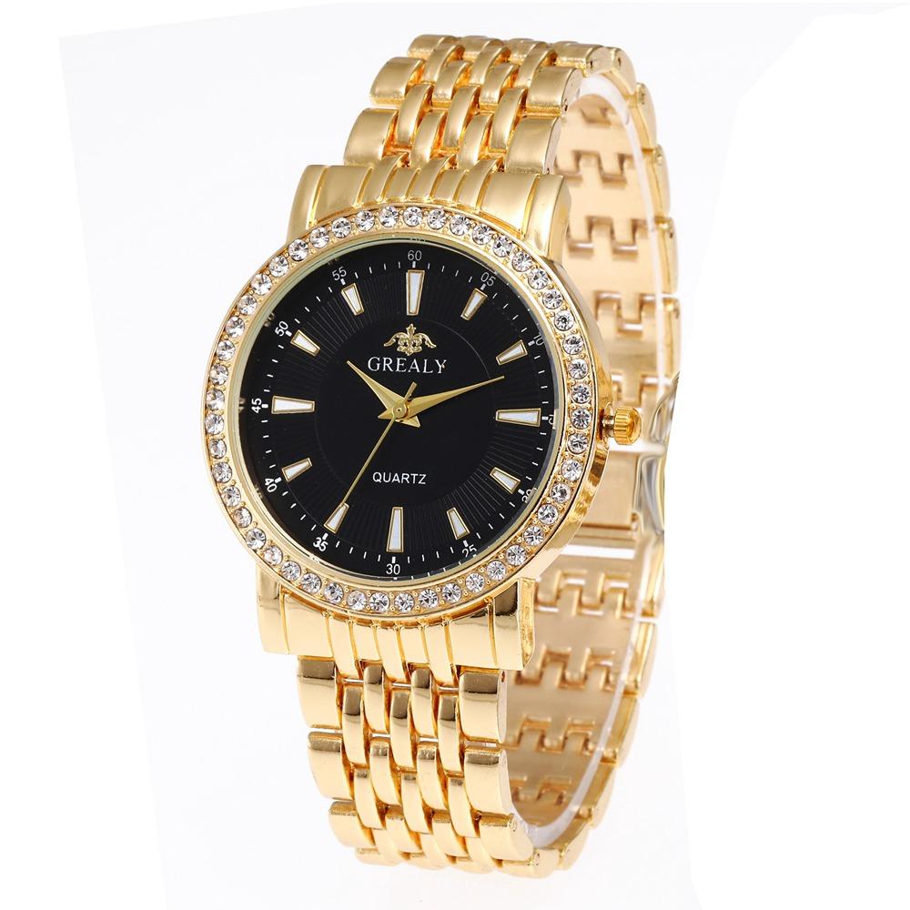 New Casual Watches Women Luxury Fashion Lovers Watch Rhinestone Stainless steel Quartz Watch Men Women Gift Business Wristwatch