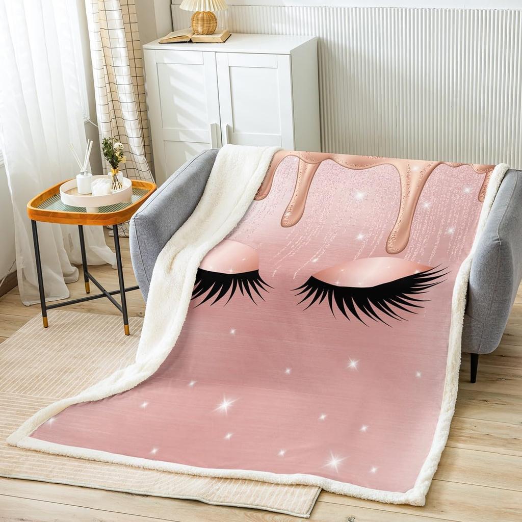 GUOYU Blanket Cute Gnomes Throw Blanket Purple Vine Flower Butterfly Blanket for Couch Sofa Lavender Bouquet Bed Blanket for Kids Boys Girls