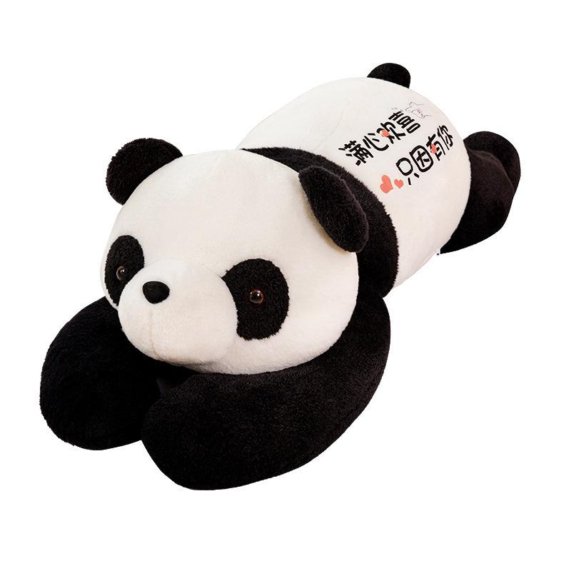 Cute Giant Panda Doll Sleeping On the Bed Throw Pillow Rag Doll Hugging Bear Plush Toy Birthday Gift Female