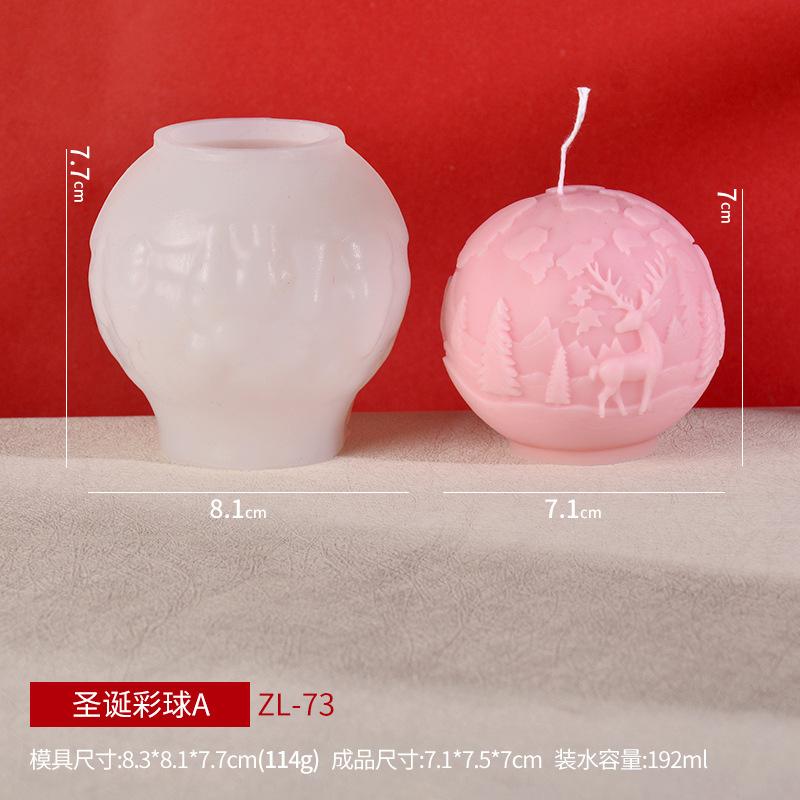 Рождественский шар Ароматерапевтическая свеча Мыло Форма Роза Цветок Украшения для торта Ароматизированная свеча Форма Мыло Инструменты для выпечки