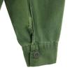 SWEDENISH ARMY 70s vintage Long sleeve half button shirt khaki Men's Used