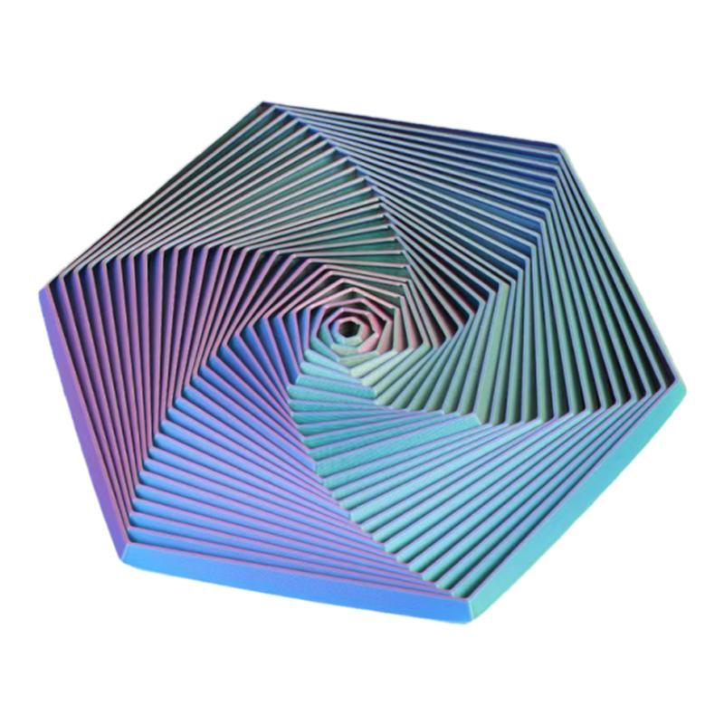 3D Printed Hexagon Optical Illusion Toy: Creative, Educational, Rotatable, and Stress-Relieving