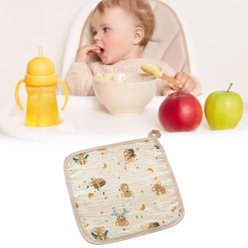 Cotton Drooling Bib Mouth Cloth For Baby Gentle On Skin Machine Washable Saliva Towel Newborns Feeding Accessories