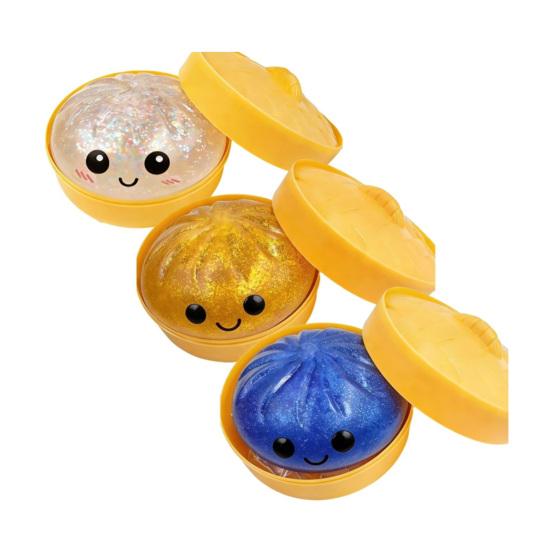 Steamed Bun Squeeze Toy Soft TPR Fidget Toys Sensory Stress Reliever Cute Slow-Rising