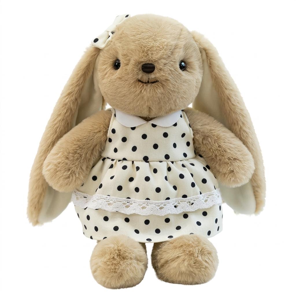 Plush Rabbits Toy Stuffed Animal with Changeable Clothes for Kids Emotional Support Birthday Gift
