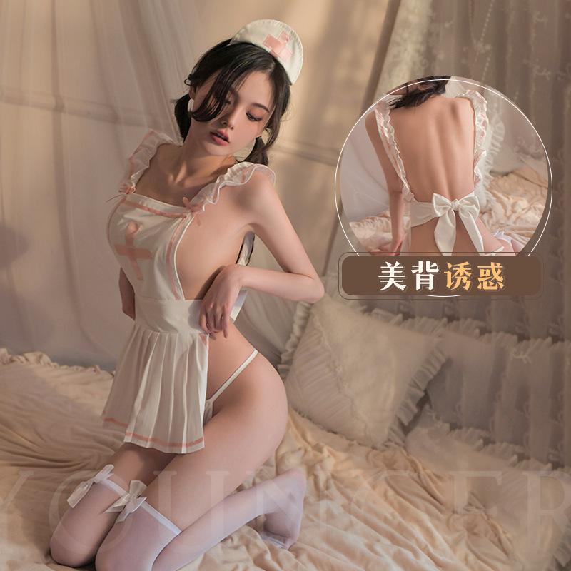Erotic Underwear Large Size Pure Sex Girl Bed Free Pajamas Suspender Skirt Passion Sexy Nurse Suit Uniform Temptation
