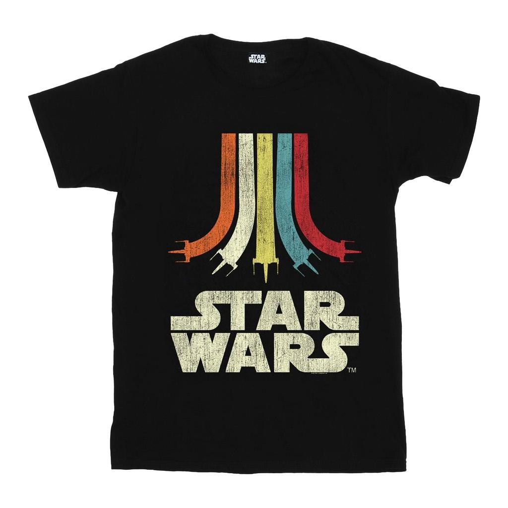 STAR WARS Girls Rainbow Cotton T-Shirt