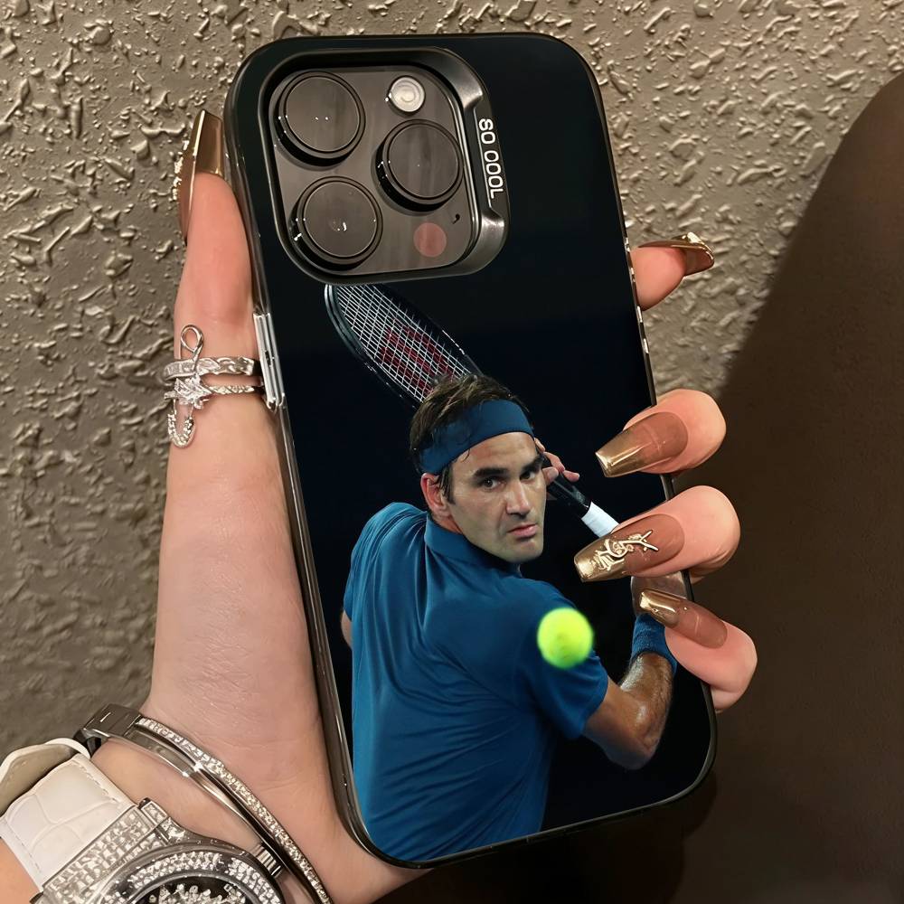 R-Tennis Roger Federer-r   Phone Case For iPhone 17,16,15,14,13,12,11 Plus,Pro Max,XS,Colorful Silver Phone case Funda Cover iPhone16Plus