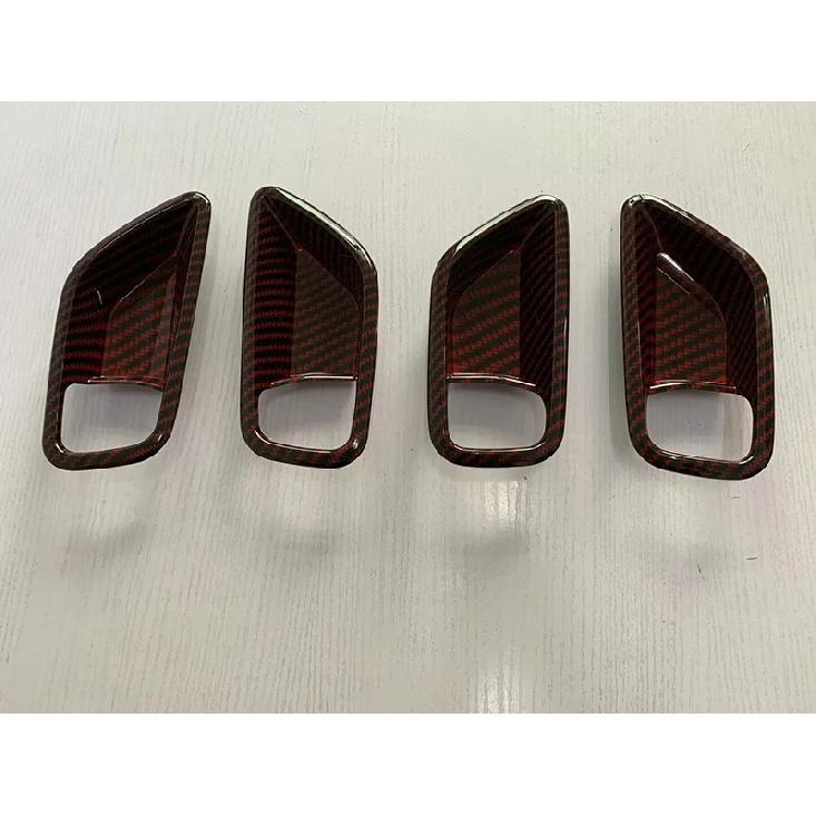 For Suzuki Swift ZC ZD 2024 2025 Carbon fiber style Inner Door Handle Cover Catch Bowl Trim ert Bezel Frame Garnish