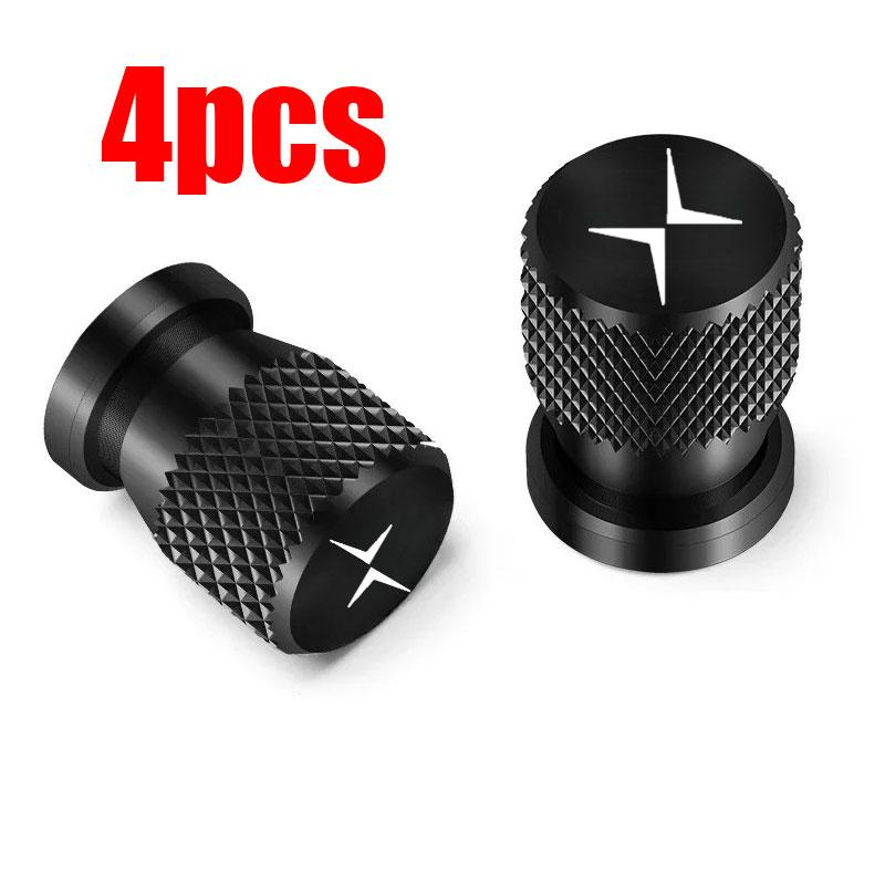 4PCS Colorful Car Accessories Car Tire Valve Cap For Volvo Polestar 1 Polestar 2 Polestar 3 Polestar 4 Polestar 5