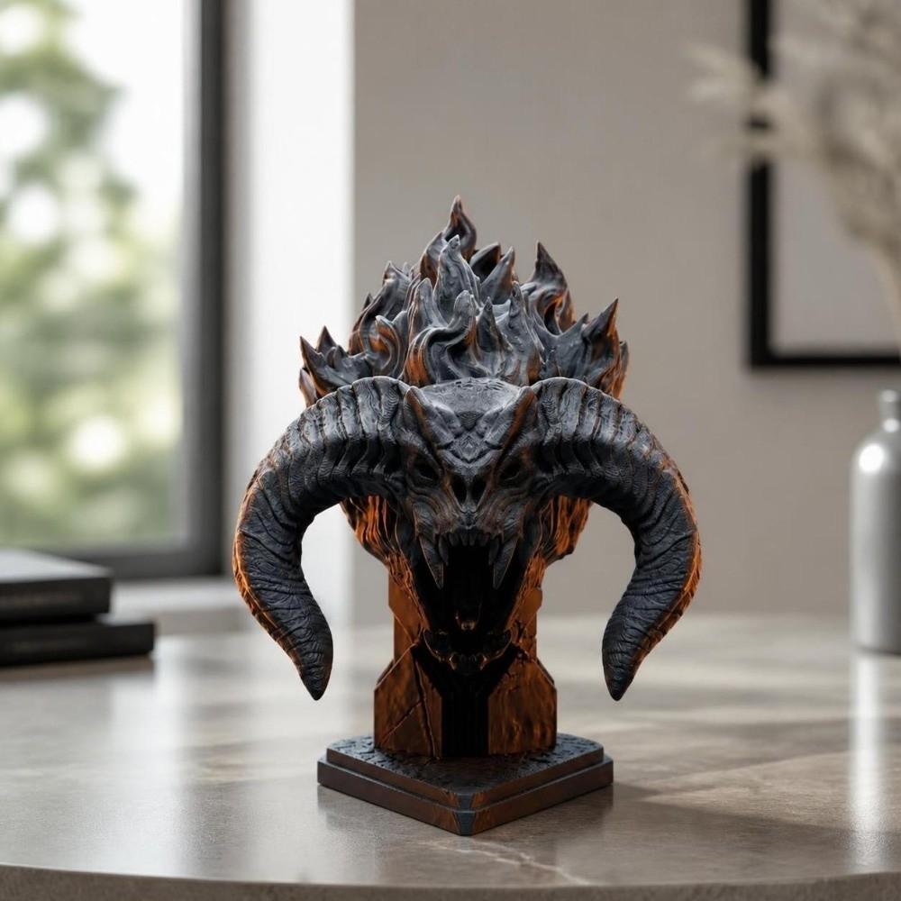 3D Printing Lion Figurine Sheep Animal Figurine Collectible Gift Wolf Statue Desk