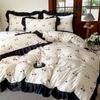 Bedding Four-piece Set Printed Skin-friendly Water Wash Sheets Quilt Cover Pillowcase Set