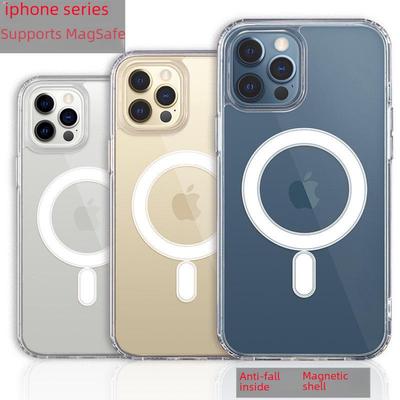 Magnetische Saugnapf-Telefonhülle für Apple 13/14 mit kabellosem Laden und Fallschutz.