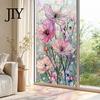 Transparente Sichtschutzfolie Statischer Glasaufkleber, Fensterfolie mit farbiger Blumenstruktur, UV-Schutz für Home-Office-Bildschirme, Wasserdicht, Staubdicht, Aufkleber für