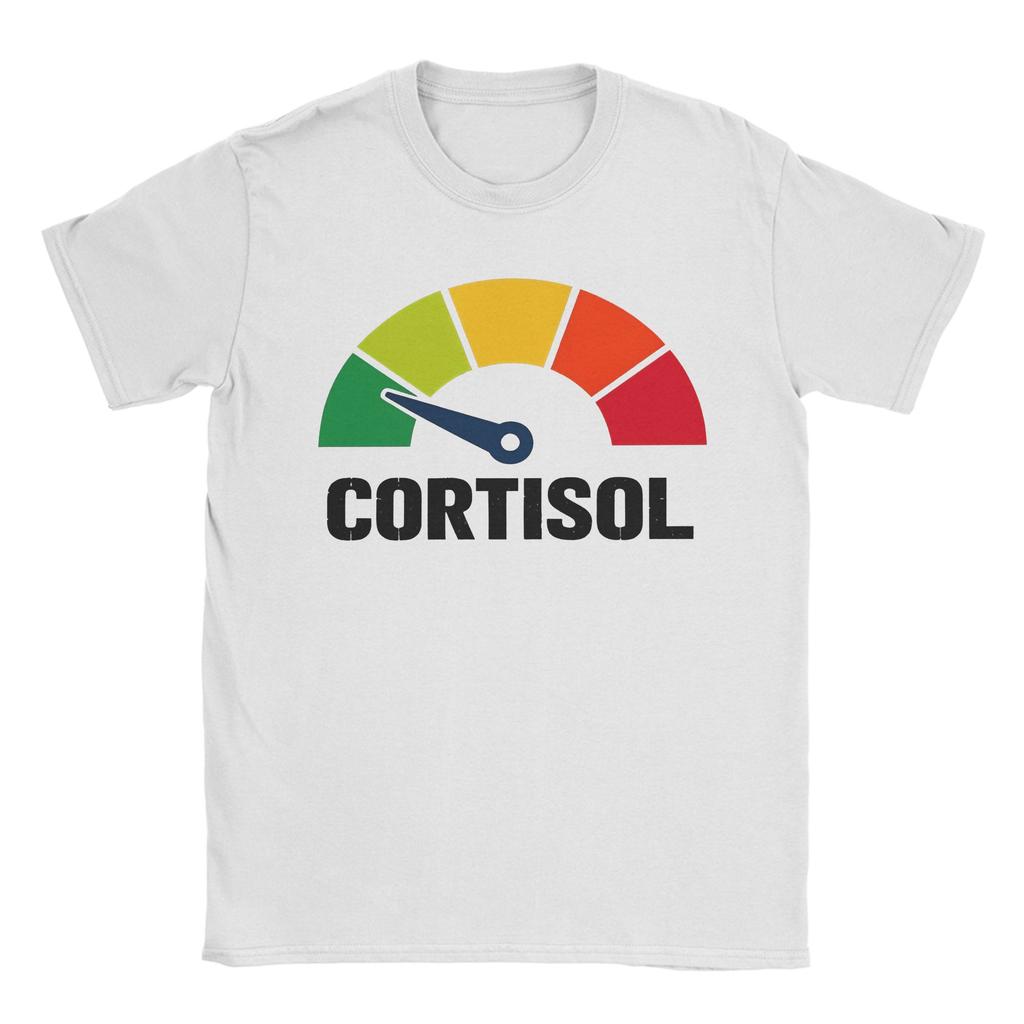 Unisex Unisex T-Shirt Lustiges Meme Niedrige Cortisolwerte Vintage Reine Baumwolle T-Shirts Kurzarm T-Shirts Rundhals Kleidung Party