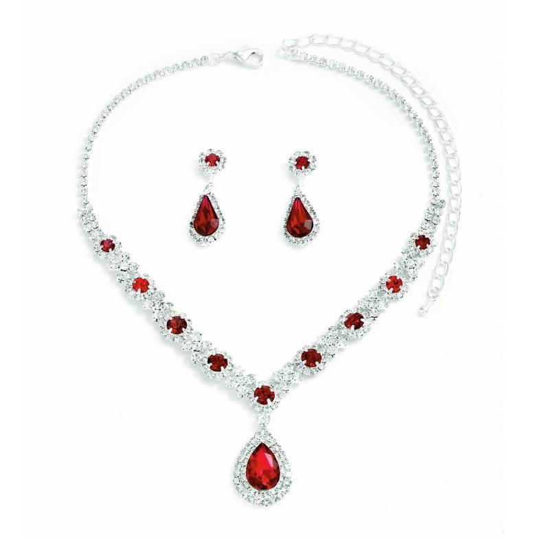 Bridal Jewelry Women's Set European and American Crystal Water Drop Necklace Earrings Two-piece Set Accessories Versatile Xiaoxiangfeng 2026