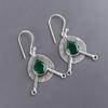 Green Onyx Gemstone Earrings, 925 Solid Sterling Silver Jewelry, Handmade Wonderful Earrings For Wedding Gift