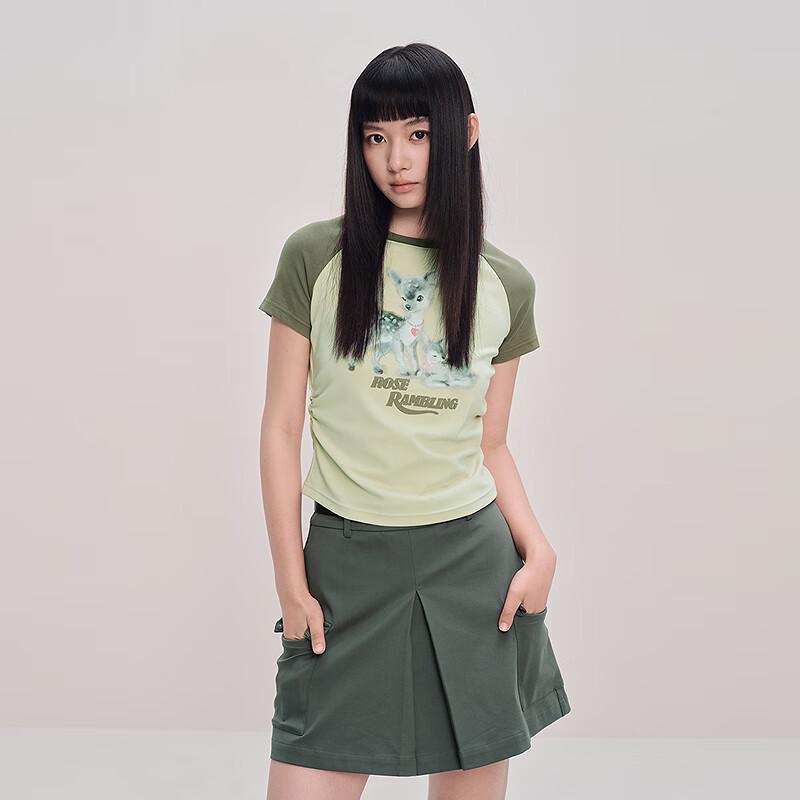 

Slim Fit Deer Raglan Sleeve T-Shirt