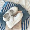 Leather muffin thick-soled Velcro Mary Jane single shoes women's 2025 spring and summer new fashionable versatile light mouth loafers