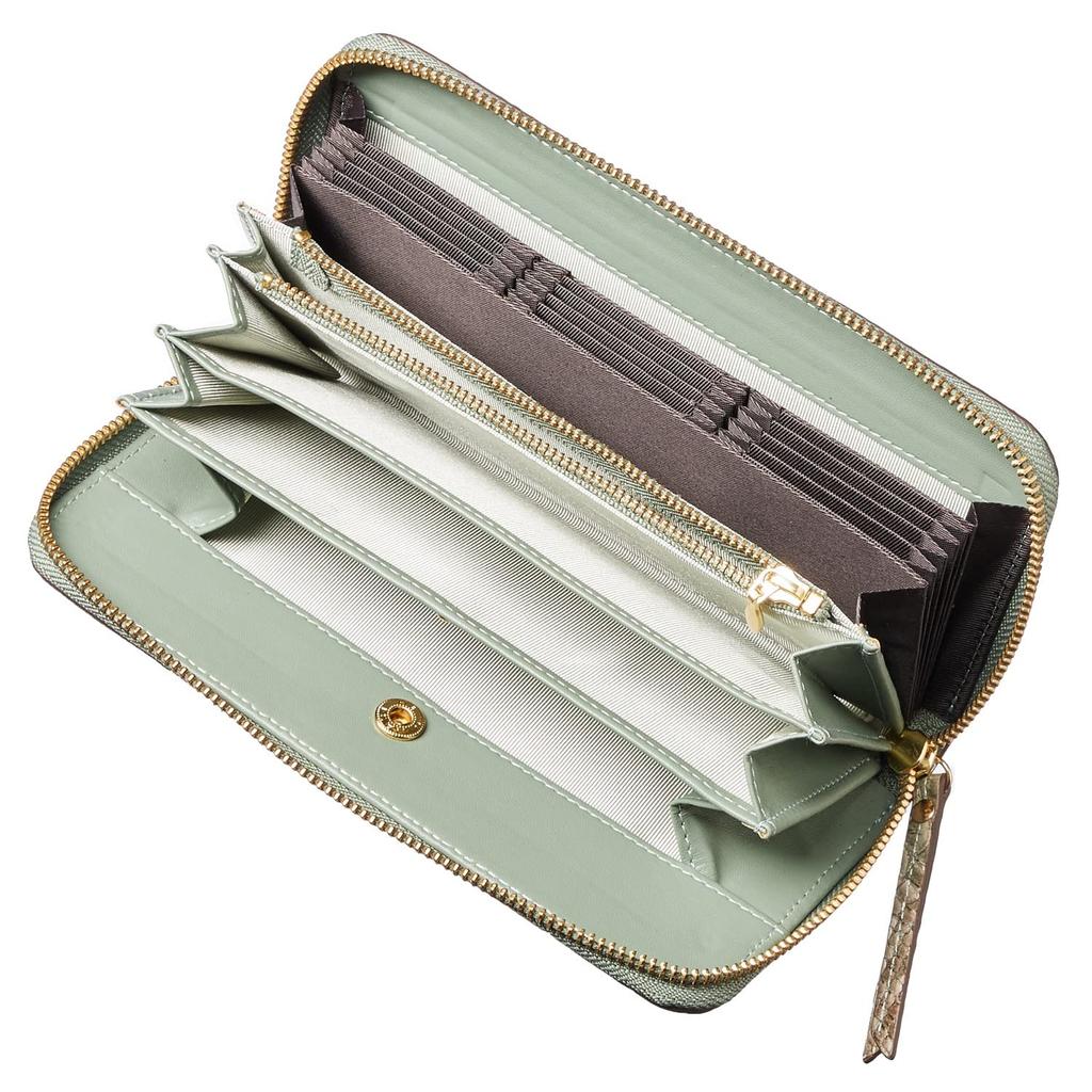 [VOICE] Align Women's Anaconda Diamantina Long Wallet, Made in Italy by Atema, featuring Cowhide Leather with Elegant Python Embossing, Perfect for