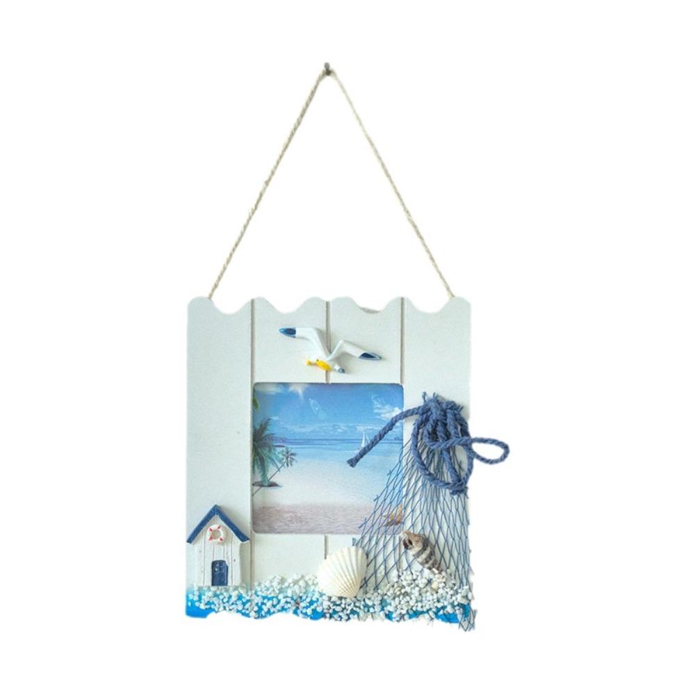 Ramka na zdjęcie o tematyce marynistycznej Materiał drewniany Wisiorek do dekoracji ściany Dekoracja sypialni