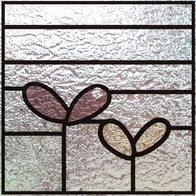 

Stained Glass Window Film, 3D Frosted Static Cling Vintage Floral Leaves Decal, Custom Size Privacy Sticker for Kitchen Bathroom (as the picture,16X16 inches)