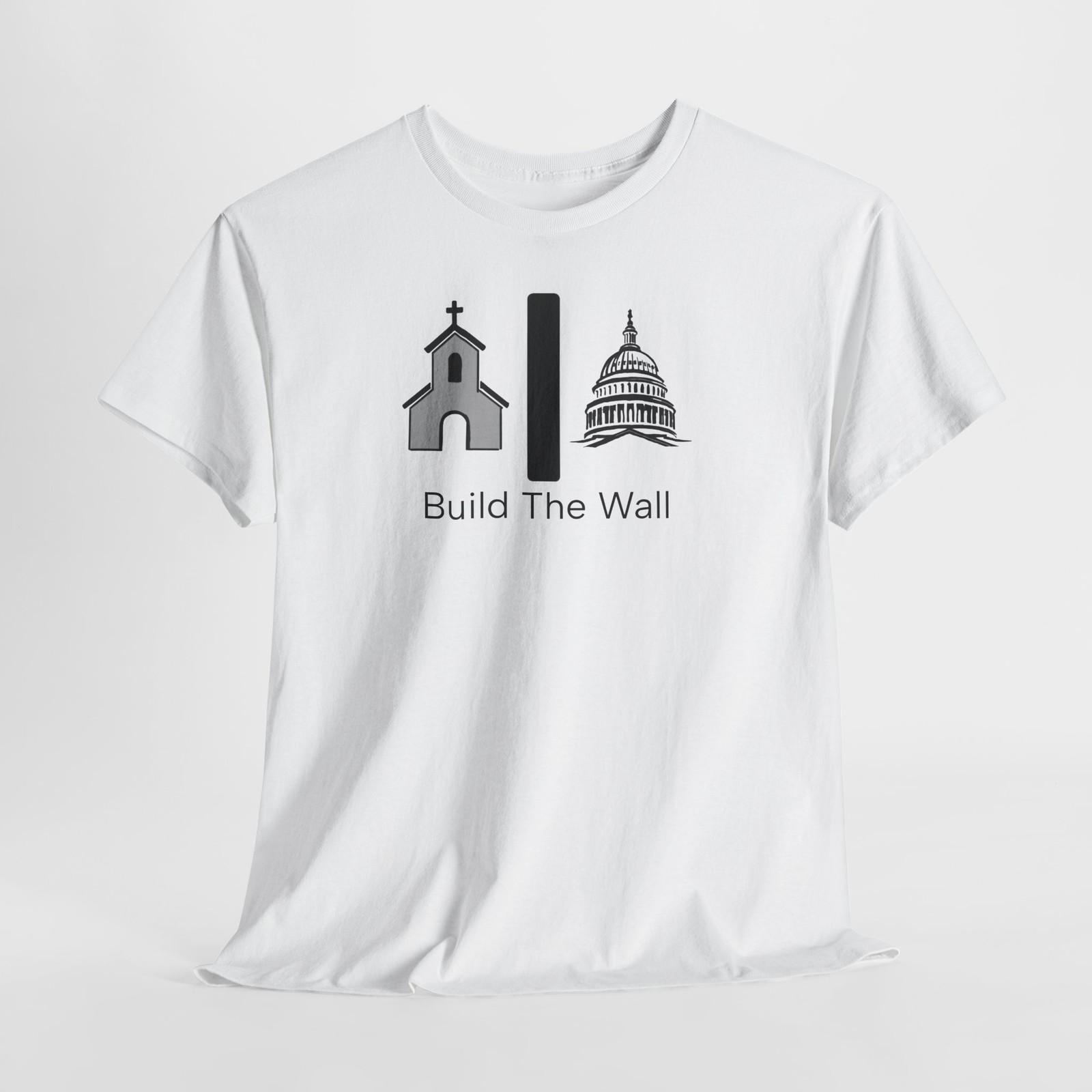 

Build The Wall Between Chruch and State Unisex Heavy Cotton Tshirt Tops Tee ProtesT Shirt Mens Womens Tees Top XL