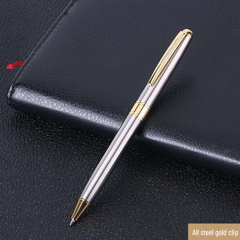 

Металева обертова кулькова ручка з лазерним гравіюванням - персоналізована бізнес-подарункова ручка gold clip