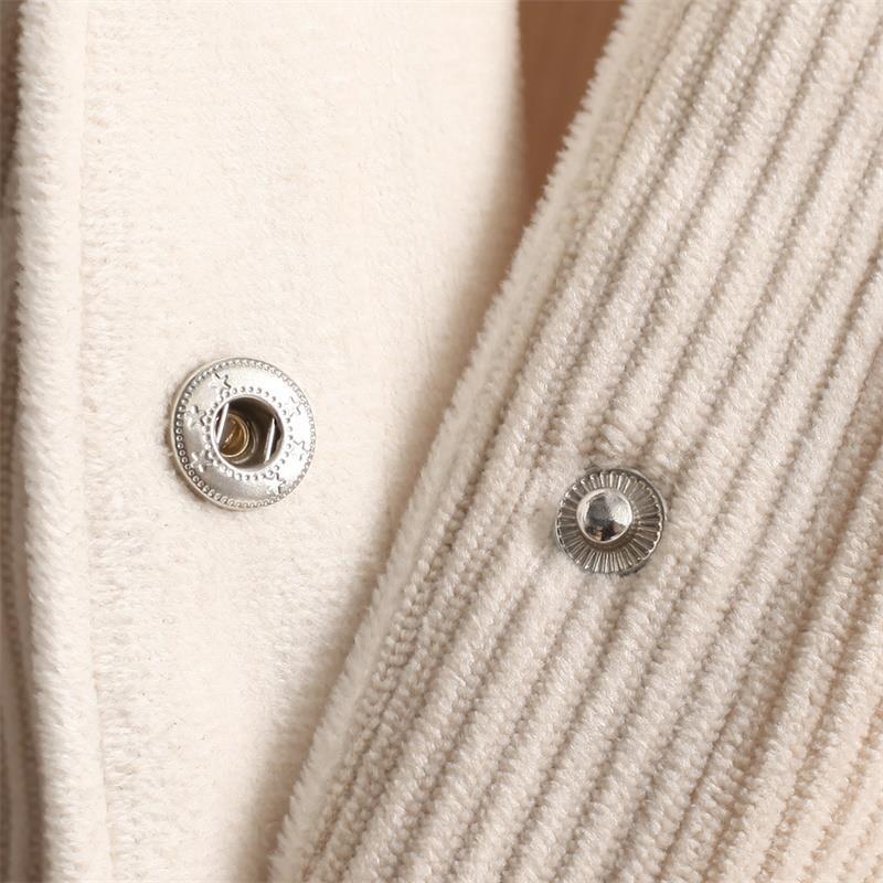 Women's Fleece-Lined Corduroy Shirt: Slim, Warm, and Versatile for 2025 Autumn/Winter Collection