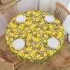 Yellow Classic Rubber Duck Round Tablecloths 60 Inches Table Covers for Dining Table Cloth