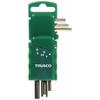TRUSCO Hex Wrench with Tamper-proof Holes On Both Ends, Set of 6 HW-TP6S