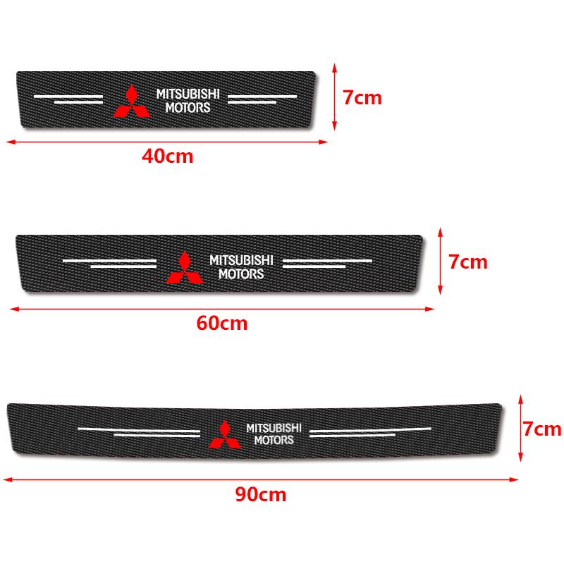 New Car Door Plate Carbon Fiber Threshold Protector Sticker Decals For Mitsubishi Outlander ASX Cross Pajero EVO Lancer L200 EX ZL0