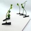 100 Pcs Bean Sprout Hair Clips Plant Hairpins Anti-slip Fake Leaf Funny Shape Long Green Sprout Decor Adult Children Hair Decoration Hair Clips