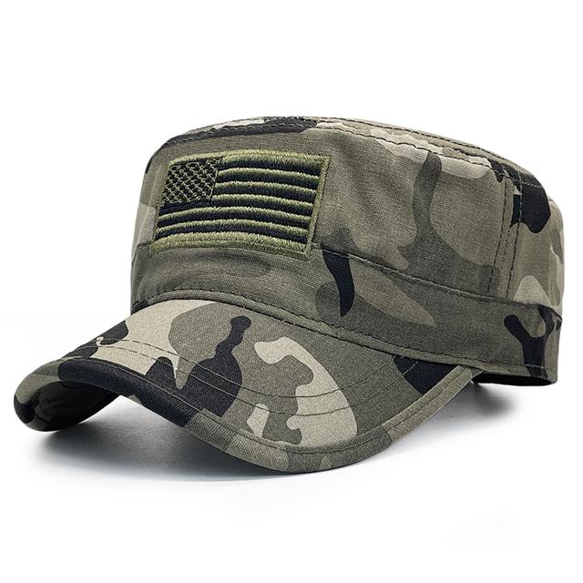 New Embroidery Trucker Hats Gorras Custom Camouflage Cap  Flat Caps US Baseball Cap