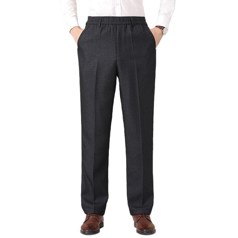 Pánské ležérní kalhoty s elastickým pasem pro střední a starší věk - Jaro a Podzim