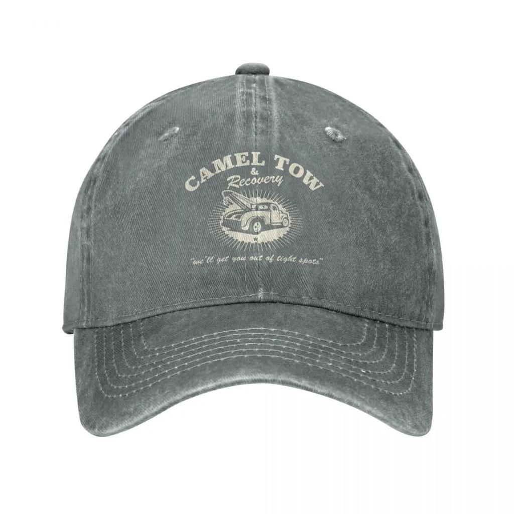 Camel Tow Bergung Klassischer Unisex-Stil Baseballkappen Distressed Gewaschene Hüte Kappe Mode Outdoor Alle Jahreszeiten Reise Sonnenkappe