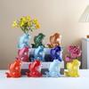 Unique Ceramic Succulent Planter Fish-shaped Hydroponic Planter  Desktop Decor