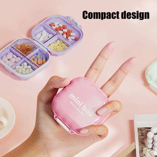 Yousheng Portable Pill Box, with 7 Compartments, Moisture-Proof Dust-Proof Medicine Organizer, for Travel Daily Use And