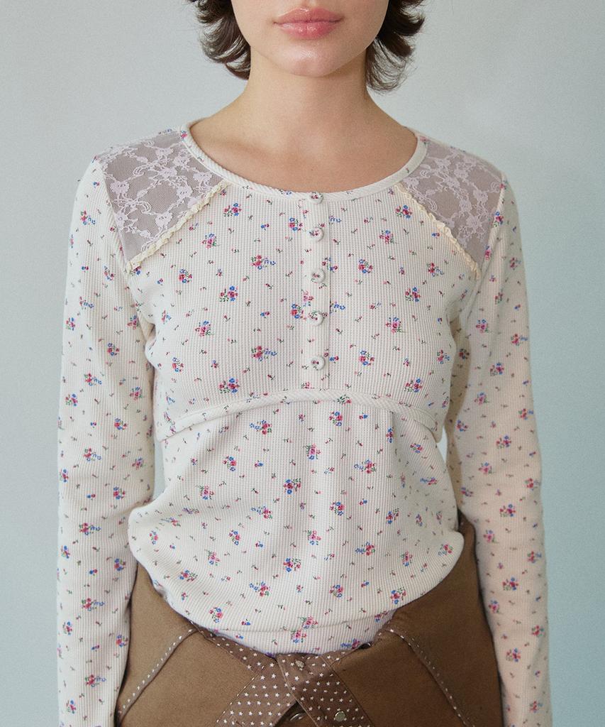WOVEMENT Pippi Flower Long Top Flower Wbdftp007Fl