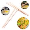Rake Round Crepe Spreader Batter Pancake Kitchen Tool 2X Wooden Kit 15cm