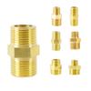 Free Brass Pipe Coupling with Double External Threads Corrosion Proof & High Pressure Resistance for Plumbing Repair