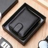 with Buckle Men's Zipper Wallet 11/16 Slots Portable Coin Purse PU Leather Card Holder  Female