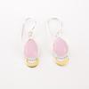 Rose Chalcedony Gemstone 925 Solid Silver Handmade Jewelry Dangle Earrings 1.5" EE-162-14